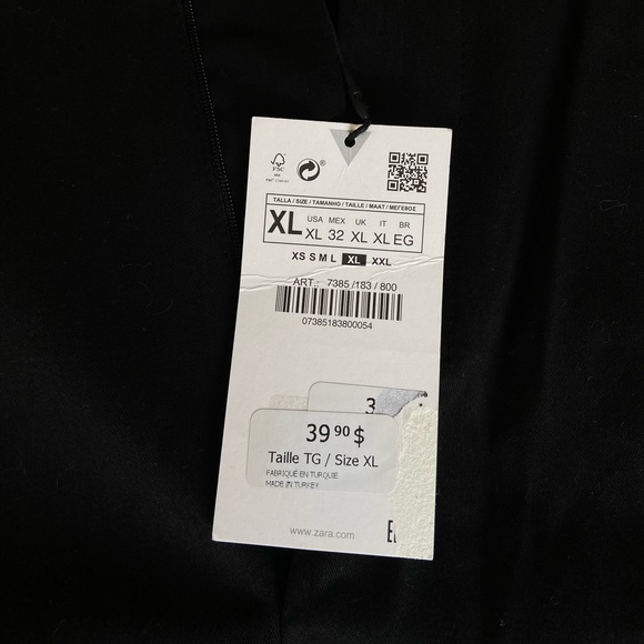 Zara work pant! 40$ + tax, XL! Super cute tapered - Picture 3 of 3